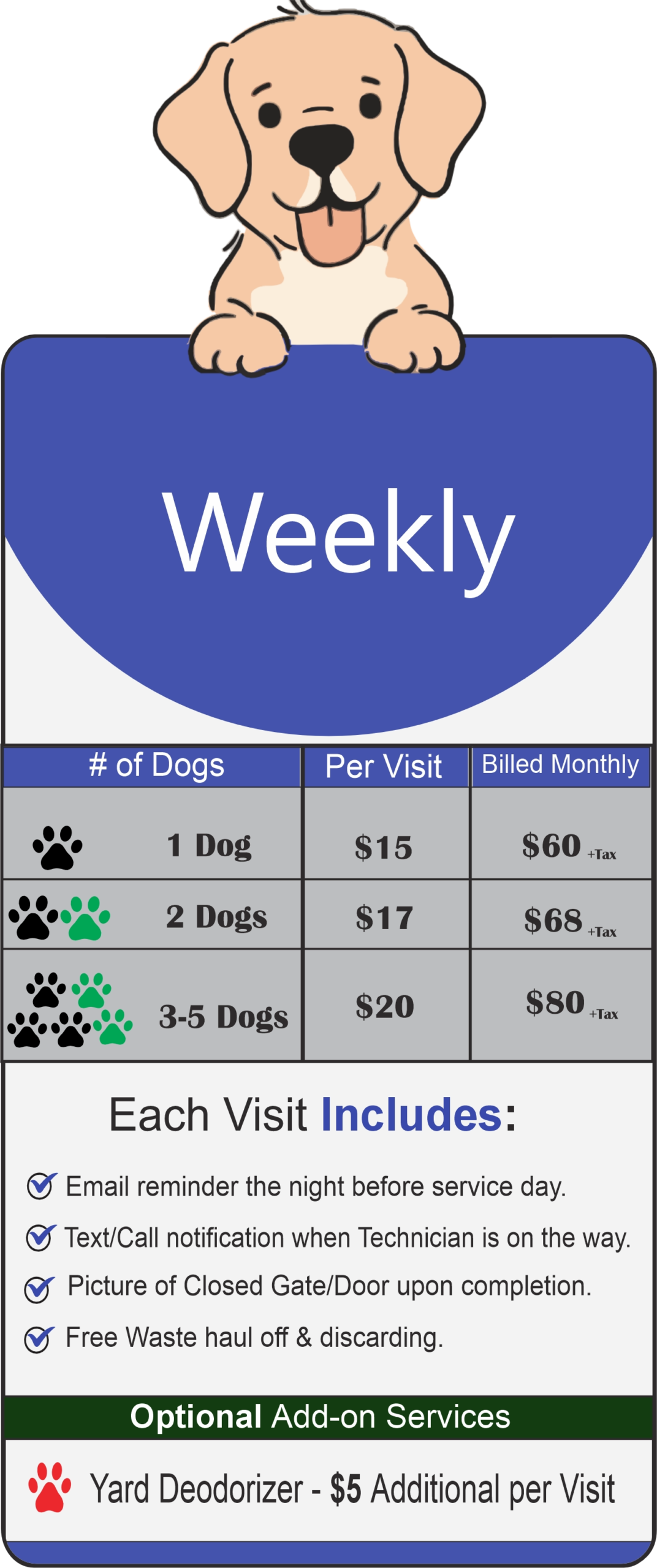 Weekly Pricing